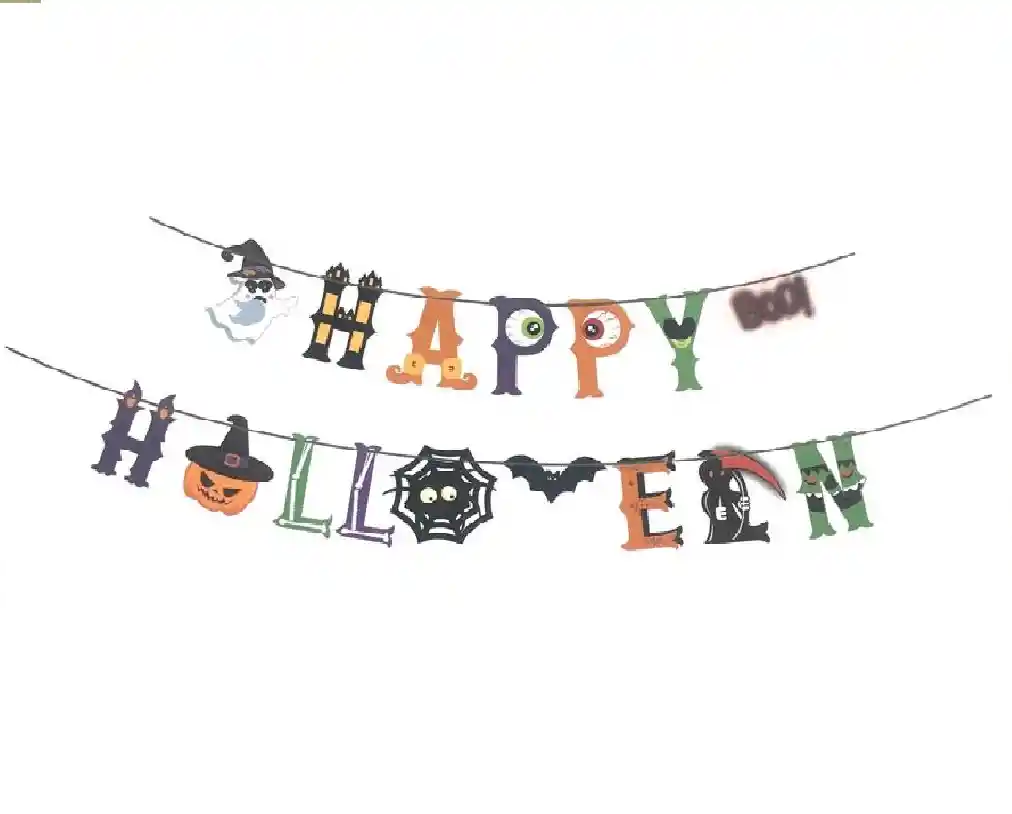 Letrero Guirnalda Happy Halloween