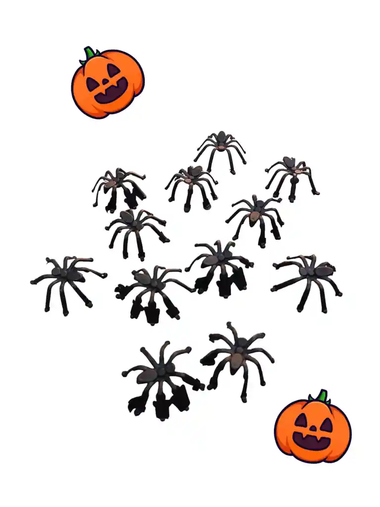 🕷️ Paquete De 12 Arañas Plásticas De Juguete 🕷️