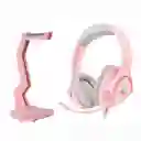 Combo Diadema X16 Rosa Mas Base Rosada Marca Onikuma