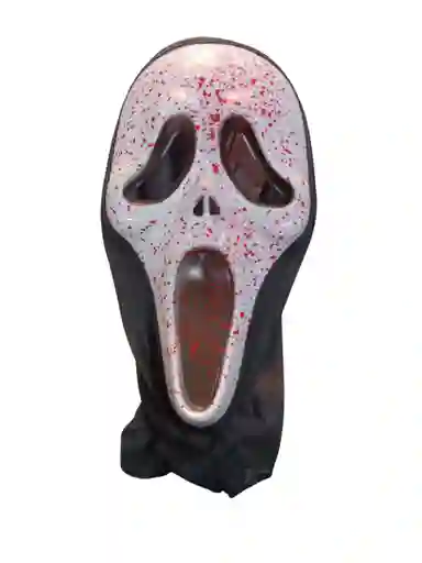 Máscara De Terror Estilo “scream” Con Puntos De Sangre Artificial