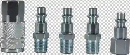 Juego 4 Conectores Y 1 Acople Compresor Aire Acoples Rápidos