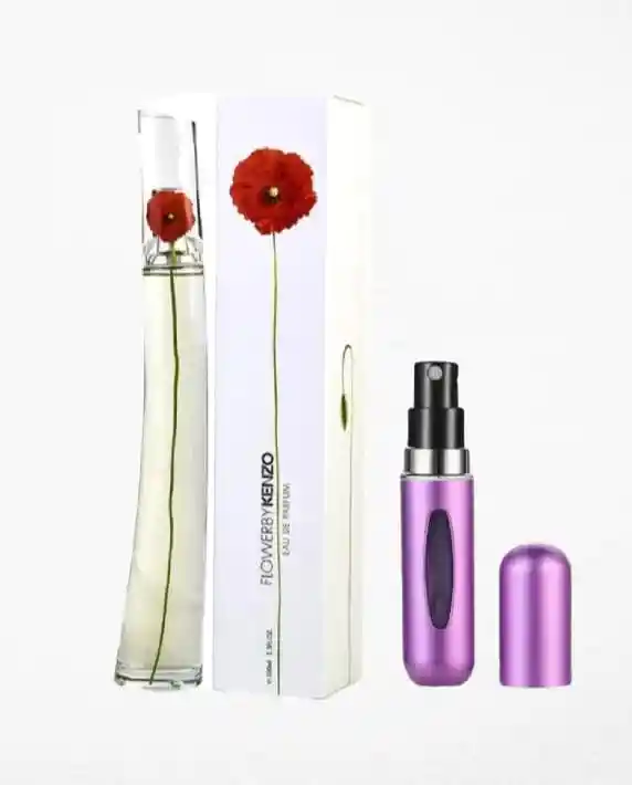 Kenzo Flower 1.1 + Perfumero | Fragancia Para Mujer Floral Atalcada Moderna En Caja