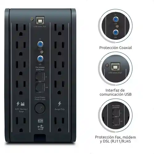 Ups Chicago Digital Power R-series R-smart1510 1500va/600w Negro/blnco