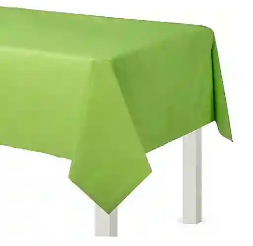 Mantel Rectangular Plastico Para Fiesta Verde Lima Party
