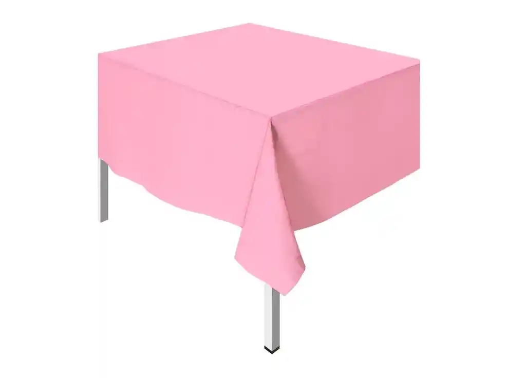 Mantel Rectangular Plastico Para Fiesta Rosado Party