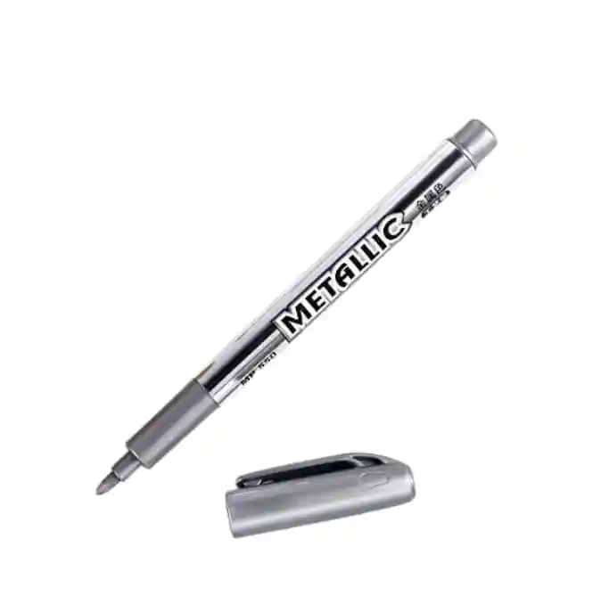 Marcador Metalico Plateado Awby0171