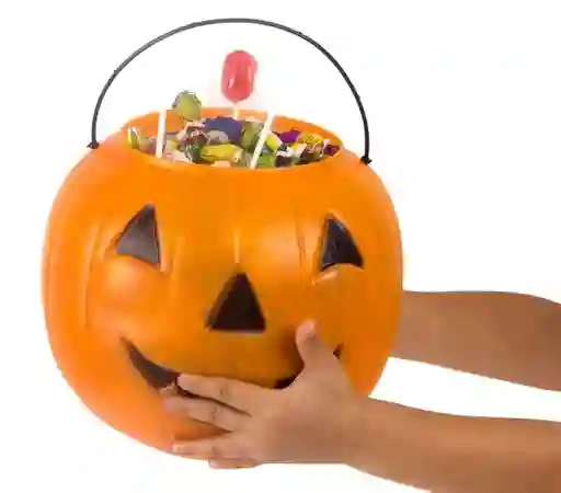 Calabaza De Halloween Grande Para Dulces
