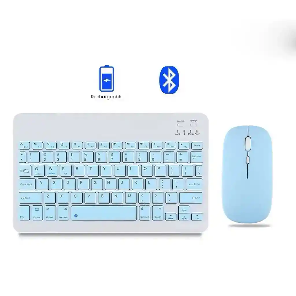 Teclado Y Mouse Inalámbricos Bluetooth Colores Varios Bt030