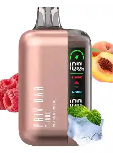 Vape Priv Bar Turbo 15k Peach Berry Ice