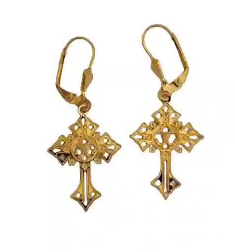 Aretes Con Cruces En Acero