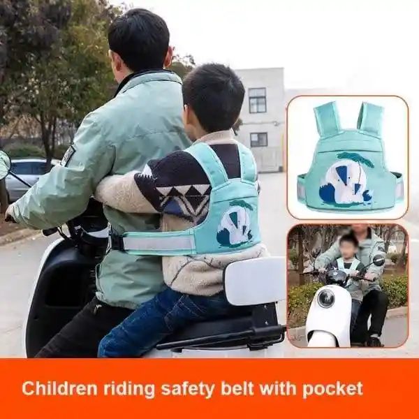 Cinturón Para Motos Bebes Arnés Cargador Niños Moto Multicolor