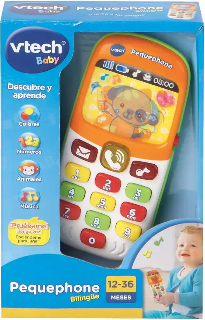 Juguete Pequephone Bilingüe Con Luces Y Melodías Para Bebés