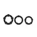Anillos Beaded Cock Rings - Black
