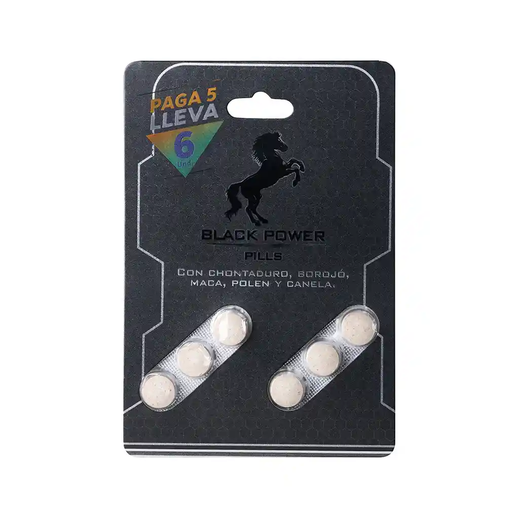 Energizante Black Power Pills X 6