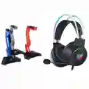 Diadema Auricular Gamer X15 Pro Luz Rgb + Soporte Onikuma