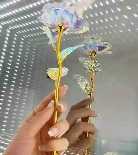 Flores Artificiales Rosa Eterna Tornasol Para Regalo Mujer Madre
