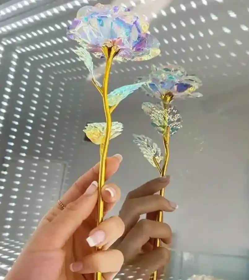 Flores Artificiales Rosa Eterna Tornasol Para Regalo Mujer Madre
