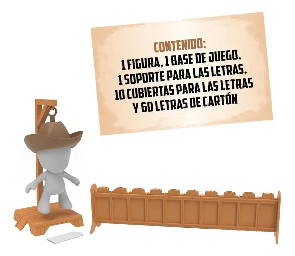 Juego De Mesa Juguete Ahorcado 3d Armable Clásico
