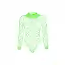 Body De Malla Glamour Color Verde Neón