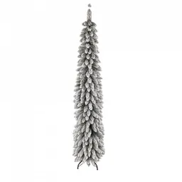 Árbol De Navidad Delgado Nevado 2.10mt Expressions