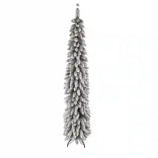 Árbol De Navidad Delgado Nevado 2.10mt Expressions
