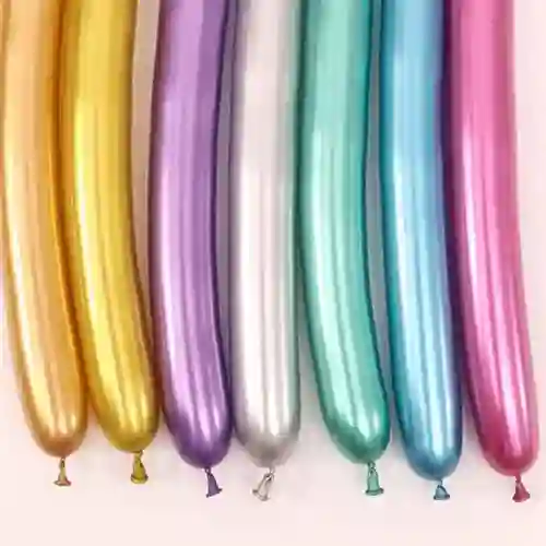 Paquete Bombas/ Globos Mil Figuras Satinadas Colores Surtidos X12