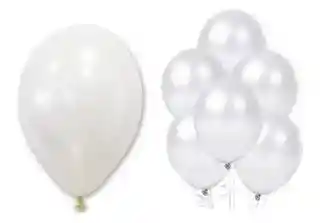 Bombas/ Globos R12 X6 Satiandas Color Blanca