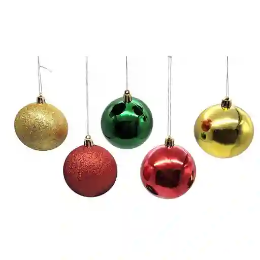 Bolas Navideñas Rojo Verde 10pzs 7cm Expressions