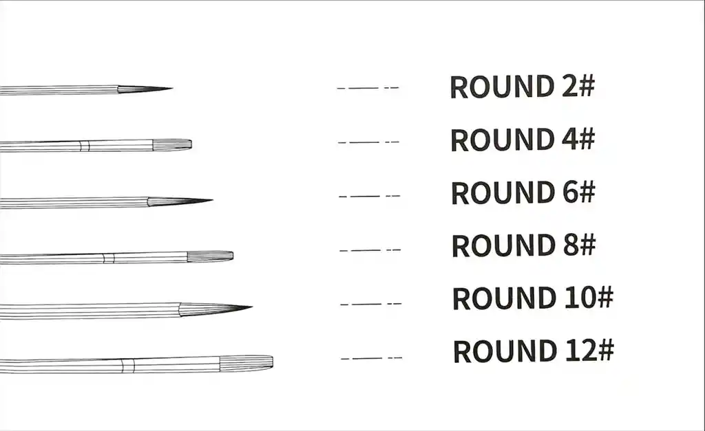 Pincel X 6 Uds Planos/redondos Rosados Ref O288