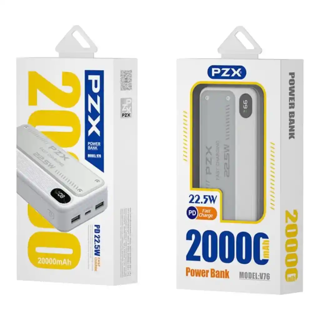 Power Bank Pzx 20.000 Mah Carga Rápida V76