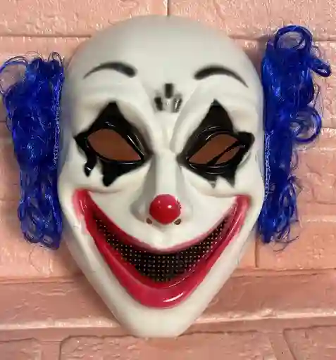 Mascara Payaso Pelo Azul