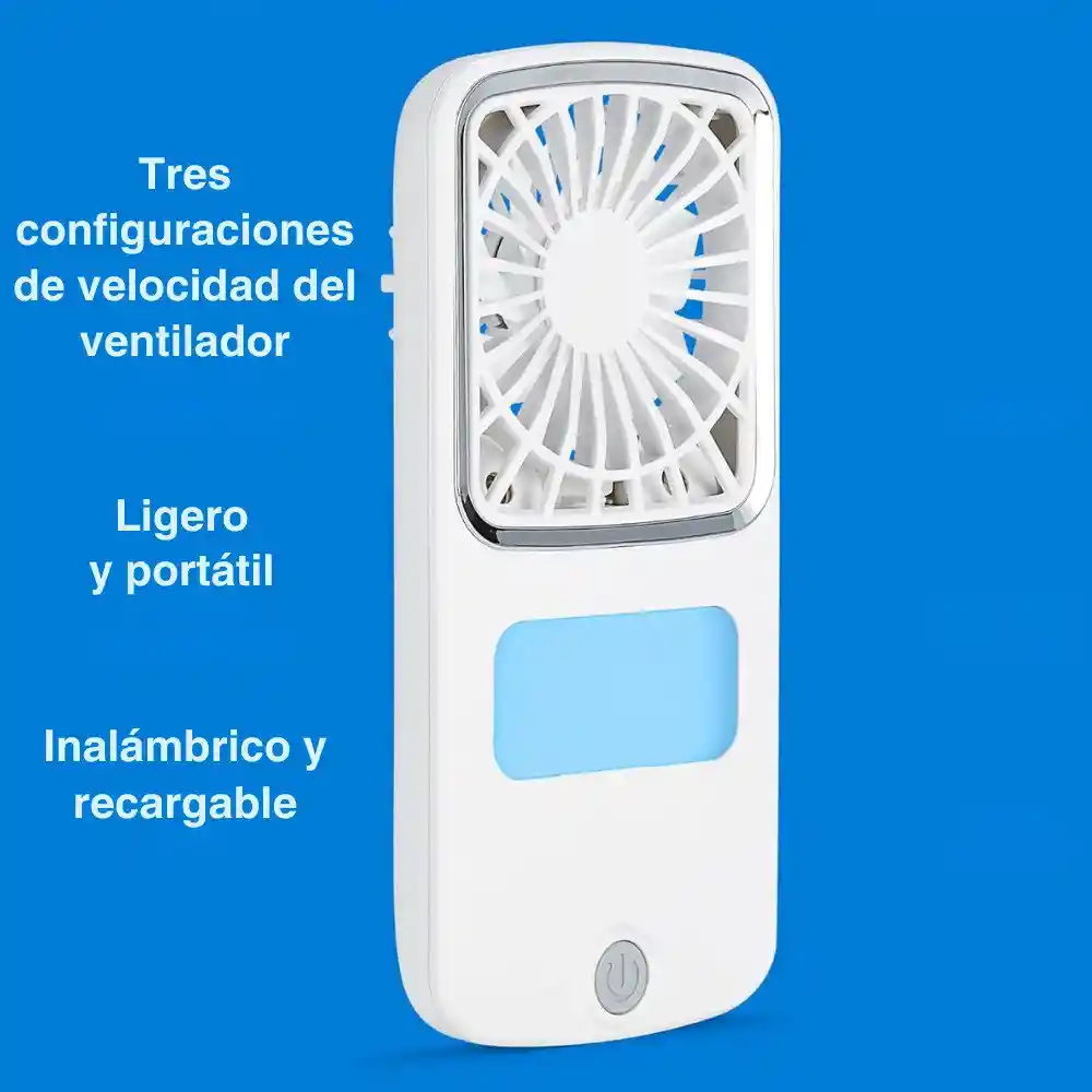 Ventilador De Mano Recargable Usb Portatil Con Función De Pulverizacion
