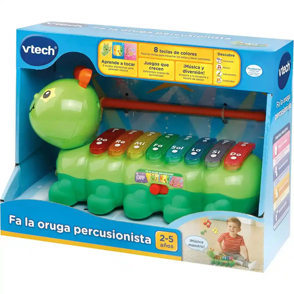 Juguete Estimulación Musical Oruga Percusionista Para Bebés