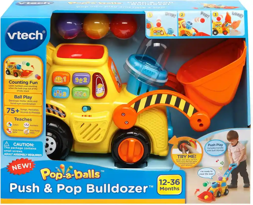 Juguete Estimulación Excavadora Push & Pop Sonidos Bebés
