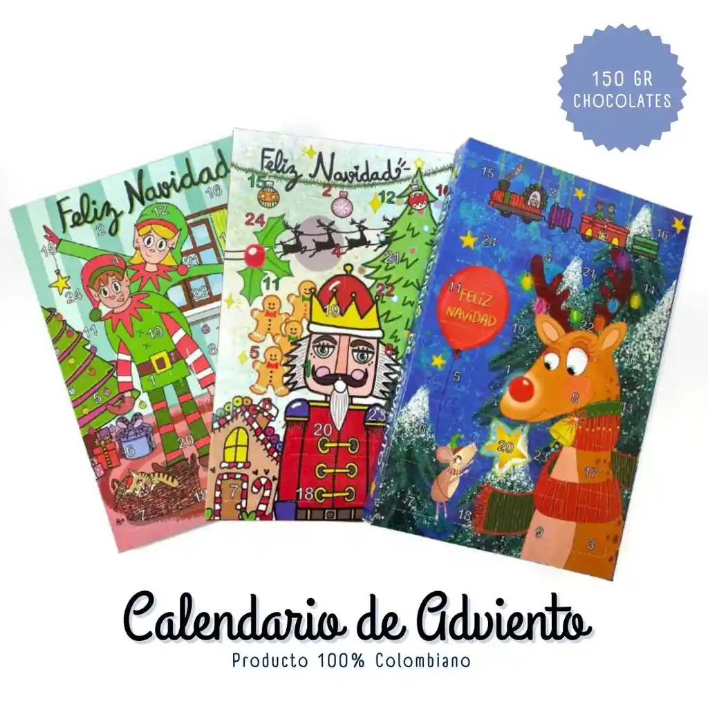 Calendario De Adviento X 3 Unidades