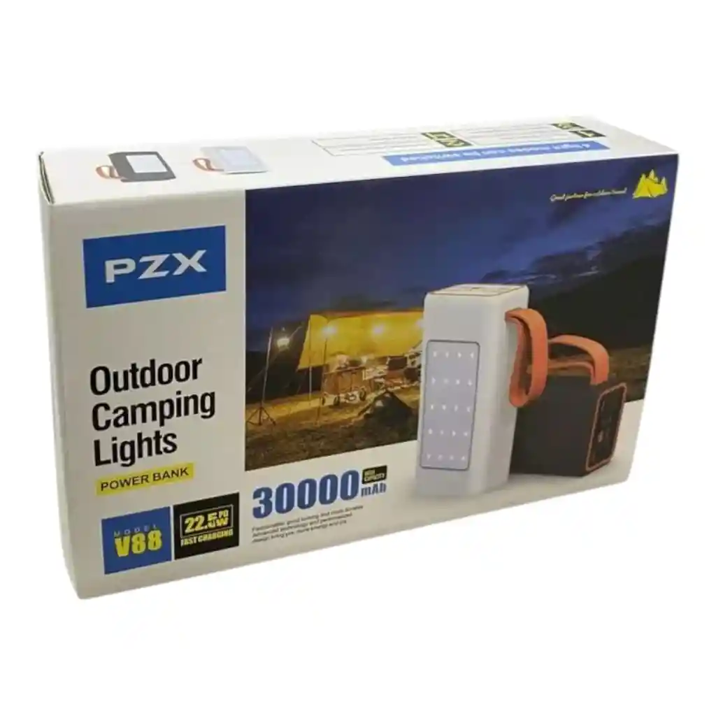 Power Bank Pzx Capacidad 30.000mah Y Potencia 22.5w V88