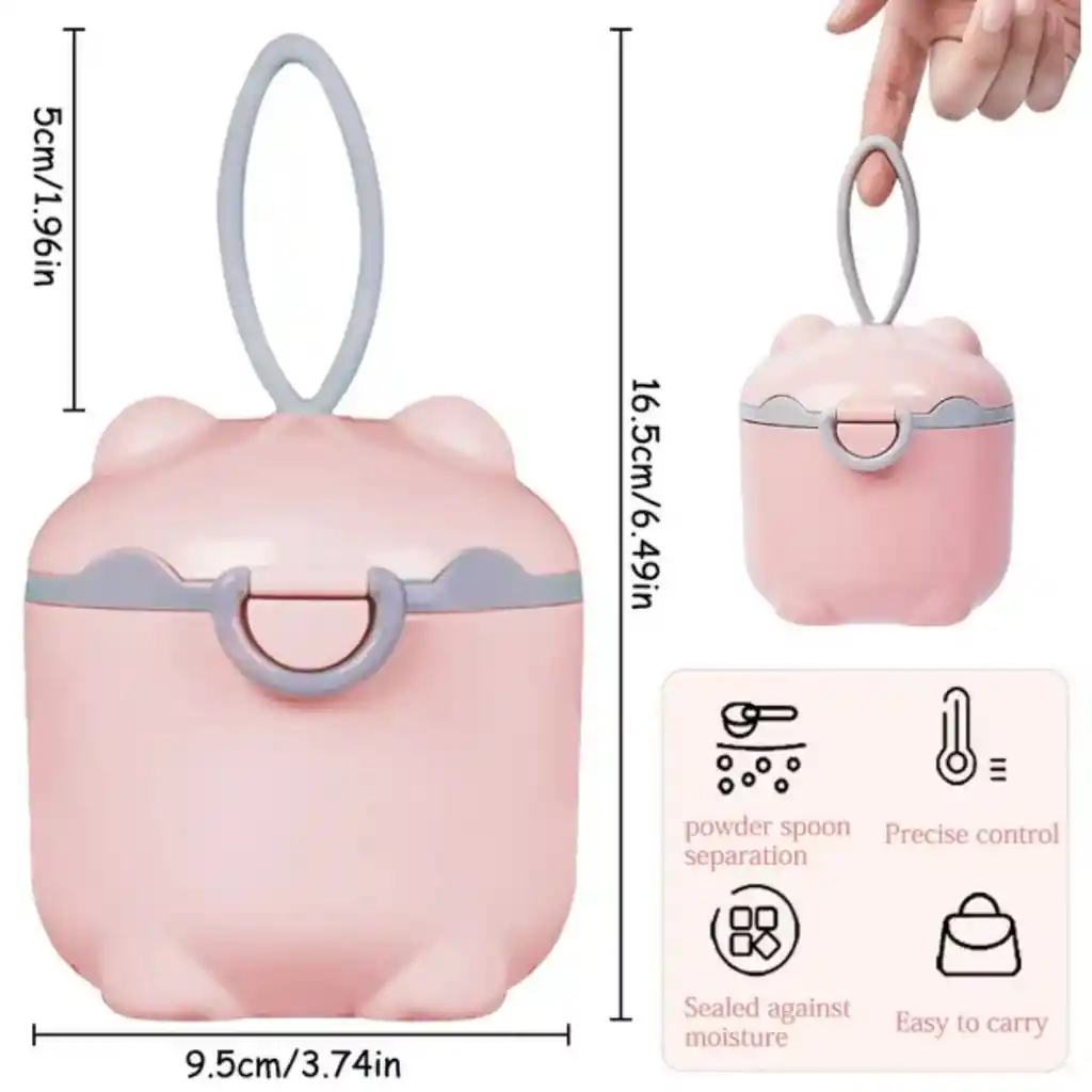 Recipiente Para Leche En Polvo A Rosado