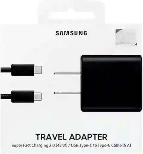 Cargador Samsung 45w Tipo C Carga Rápida Certificado