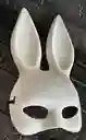 Antifaz Coneja Play Boy Orejas Largas Blanca Escarchada