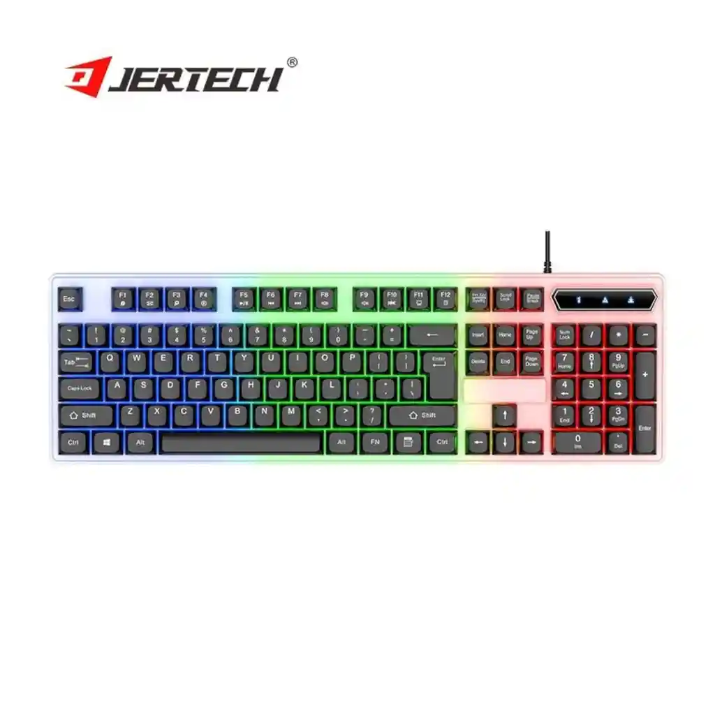 Teclado Alámbrico Retroiluminado K348 Jertech Conexión Usb