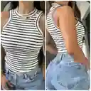 Blusa En Rib Rayada
