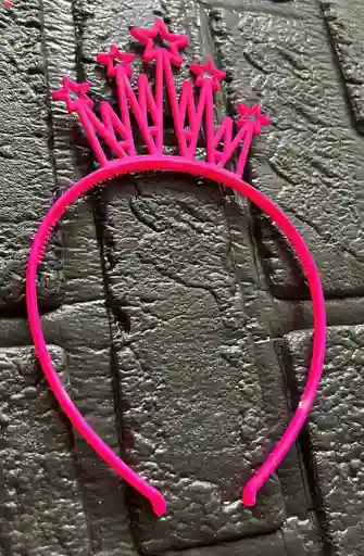 Diadema Balaca Corona Grande Pasta Fucsia