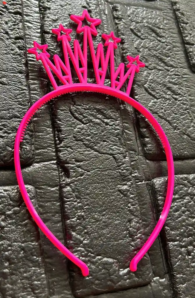 Diadema Balaca Corona Grande Pasta Fucsia