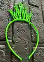 Diadema Balaca Corona Grande Pasta Verde Manzana Neon
