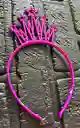Diadema Balaca Corona Grande Pasta Morada Neon