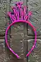 Diadema Balaca Corona Grande Pasta Morada Neon