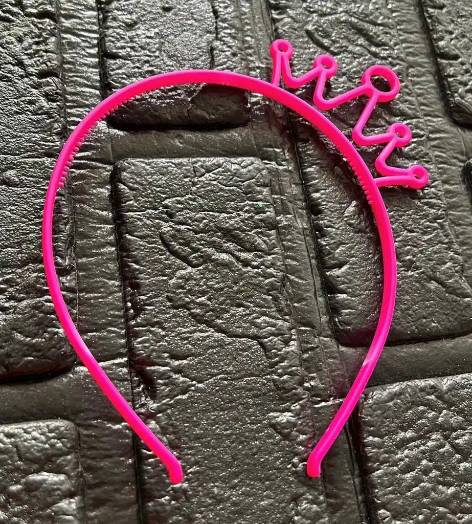 Diadema Balaca Corona Pequeña Pasta Fucsia