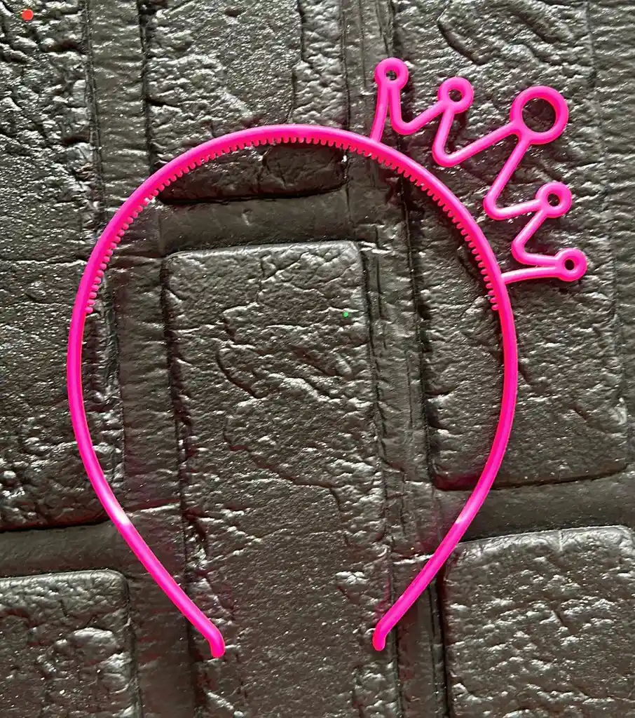 Diadema Balaca Corona Pequeña Pasta Fucsia