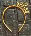 Diadema Balaca Corona Pequeña Pasta Naranja Pastel
