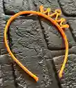 Diadema Balaca Corona Pequeña Pasta Naranja Pastel